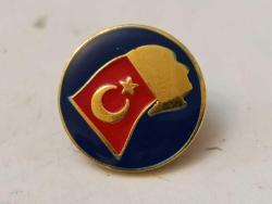 R46----TÜRK BAYRAĞI ATATÜRK ROZET