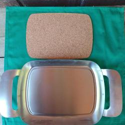 Ikea  Paslanmaz Celik Sunum Tepsisi,Mantar Matlı