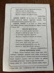 11 NİSAN 2006 - TAKVİM YAPRAĞI - DOĞUM GÜNÜ HEDİYESİ - BÜYÜK SAATLİ MAARİF TAKVİMİ - TÜRK KALP VAKFI - FARUK ORAY - ŞANLIURFA DÜŞMAN İŞGALİNDEN KURTULDU - ŞAİR GÜLTEKİN SAMANCI VEFAT ETTİ - DÜNYA PARKİNSON GÜNÜ - GÜLTEKİN SAMANOĞLU