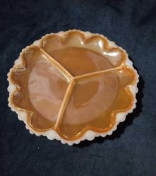 Anchor Hocking USA 3 bölmeli çerezlik. Sıfır kullanılmamış