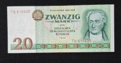 Doğu Almanya 20 Mark 1975 ÇÇT KAĞIT PARA