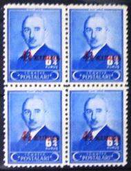 TÜRKİYE=1943   İ-1513  4,5 Krş. Sürşarjlı Posta Pulu  DBL  (**)'