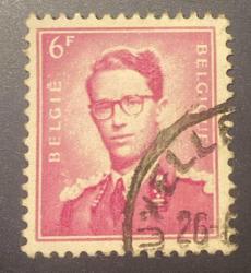 Belçika Pulu - Belgium Stamp - Postadan Geçmiş Pul Filateli - DAMGALI - KRAL BAUDOUIN TEMALI PUL , 6 PARA - YABANCI PULLAR-NOSTALJİK DOĞUM GÜNÜ HEDİYESİ