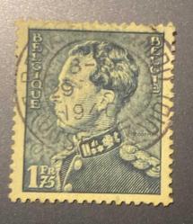 Belçika Pulu - Belgium Stamp - Postadan Geçmiş Pul Filateli - 1940 DAMGALI - Kral III. Leopold TEMALI PUL ,1.75 PARA - YABANCI PULLAR-NOSTALJİK DOĞUM GÜNÜ HEDİYESİ