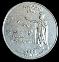 Amerika 2008 D Eyaletler Serisi Hawai Çeyrek Dolar