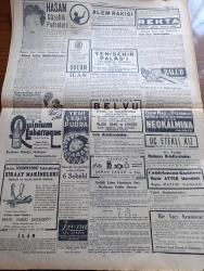 Cumhuriyet Gazetesi - 9 Haziran 1940 - Beynelmilel Muvazene Mevhum Bir Kuvvet Değildir Ve Olamaz Yazan Yunus Nadi Başmakale - Muazzam Bir Alman Taarruzu - Amerika'da Tezahürat Halk Müttefiklere Yardım İçin Roosevelt'le  Beraber -  Alman Fırkaları Omuz Omuza Sel Halinde Hücum Ediyordu -  Dünkü Harekât Sahasını Gösterirler Harita - İtalya Tarihi Kararını Nihayet Yarın Veriyor - Mussolini Müttefiklere Kısa Bir Mühlet Tayin Ve Arkasından Harp İlan Edilecekmiş - Berlin Bombardıman Edildi Fotoğraf - Tarihte Türkler Ve İngilizler Yazan Ziya Şakir Yazı Dizisi - İstanbul'da Üç Aylık Un Stoku Bulunacak - Askerlik Bahisleri Yazan Abidin Daver - İngiltere'nin Madrid Büyükelçisi Samuel Hoare General Frankoya İtimadnamesini Takdim Etmiştir - Amerika'da Hitlerizm Aleyhine Çalışan Almanlar - Galatasaray Fenerbahçe Maçı - Beşiktaş Vefa Maçı - Aşk Ve Macera Romanı İlk Ve Son Yazan Esad Mahmud Karakurt Yazı Dizisi -  Bugün İpek Sinemasında En Büyük Türkçe Film Şehvet Kurbanı - Alem Rakısı - Ralco Saat