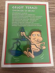 Gelgit terazi burcu keskin color kartpostalı 19x12 ebatında
