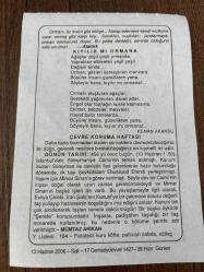 13 HAZİRAN 2006 - TAKVİM YAPRAĞI - DOĞUM GÜNÜ HEDİYESİ - BÜYÜK SAATLİ MAARİF TAKVİMİ - ATATÜRK - KENAN AKANSU - ÇEVRE KORUMA HAFTASI - MÜMTAZ ARIKAN