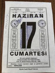 17 HAZİRAN 2006 - TAKVİM YAPRAĞI - DOĞUM GÜNÜ HEDİYESİ - BÜYÜK SAATLİ MAARİF TAKVİMİ - NAPOLEON - PROF. DR. SAMİ AKALIN - RUS BESTEKARI İGOR STRAVİNSKİ DOĞDU - AMELİA ERHART ATLANTİĞİ UÇAKLA AŞAN İLK KADIN PİLOT - YAZAR RECEP BİLGİNER VEFAT ETTİ