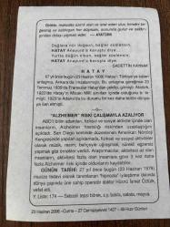 23 HAZİRAN 2006 - TAKVİM YAPRAĞI - DOĞUM GÜNÜ HEDİYESİ - BÜYÜK SAATLİ MAARİF TAKVİMİ - ATATÜRK - SADETTİN KAYNAK - HATAY'I TÜRKİYE'YE KATAN ANLAŞMA - OP.DR.HÜSNÜ İSMET ÖTÜRK VEFAT ETTİ