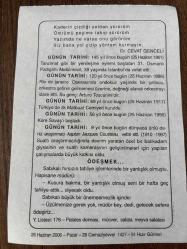 25 HAZİRAN 2006 - TAKVİM YAPRAĞI - DOĞUM GÜNÜ HEDİYESİ - BÜYÜK SAATLİ MAARİF TAKVİMİ - ATATÜRK - DR. CEVAT GENCELİ - İLK MATBUAT CEMİYETİ KURULDU - KORE SAVAŞI BAŞLADI - DENİZ ARAŞTIRMACISI KAPTAN JACQUES COUSTEAU'NUN VEFATI - 31.OSMANLI PADİŞAHI ABDÜLMECİT VEFAT ETTİ