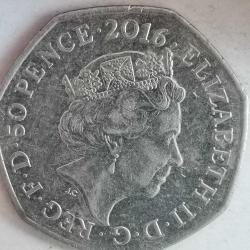 İNGİLTERE  2016   50 PENCE HATIRA 150th Anniversary - Birth of Beatrix Potter, Mrs Tiggy Winkle