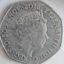 İNGİLTERE  2016   50 PENCE HATIRA 150th Anniversary - Birth of Beatrix Potter, Mrs Tiggy Winkle