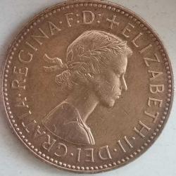 İNGİLTERE  1957   HALF  PENNY