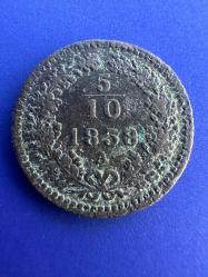 Avusturya 5/10 Kreuzer, 1858
