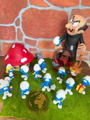 Şirinler Köyü - Gargamel 25 cm ve Şirinler 7 cm