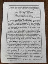 20 AĞUSTOS 2006 - TAKVİM YAPRAĞI - DOĞUM GÜNÜ HEDİYESİ - BÜYÜK SAATLİ MAARİF TAKVİMİ - HZ.MUHAMMED - İZZETTİN HÜMAYİ - Mİ'RAC KANDİLİ - TÜRK DONANMASI NİCE ŞEHRİNİ FETH ETTİ - YAZAR NADİR NADİ VEFAT ETTİ