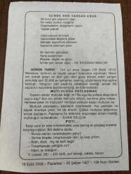 18 EYLÜL 2006 - TAKVİM YAPRAĞI - DOĞUM GÜNÜ HEDİYESİ - BÜYÜK SAATLİ MAARİF TAKVİMİ - HZ.MUHAMMED - DR.ERDOĞAN TANALTAY - İLHAN SELÇUK - BÜYÜK MOSKOVA YANGINI