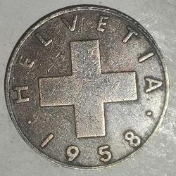 İSVİÇRE 1958  1 RAPPEN