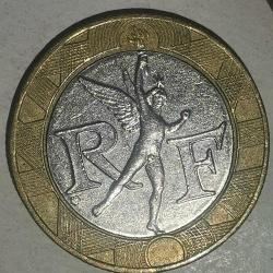 FRANSA 1990  10 FRANK