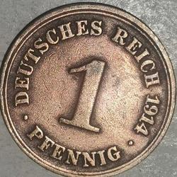 ALMANYA 1914  1 PFENNIG