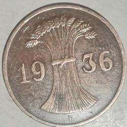 ALMANYA 1936 F  1 PFENNIG