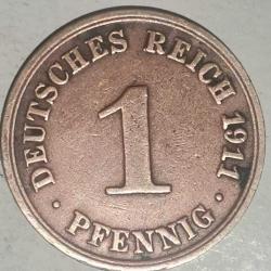 ALMANYA 1911 A   1 PFENNIG