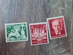 Nazi Almanyası 2’li Pul Koleksiyonu Seti – Hitler Portre Serisi & Kültürel Temalı (Damgalı + Çil)