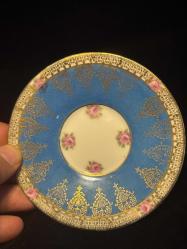 Sevres Stili Viyana Damgalı Napolyon Portreli Porselen Fincan & Tabak Takımı