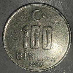 TÜRKİYE 2002  100 BİN LİRA