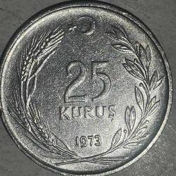 TÜRKİYE  1973   25  KURUŞ