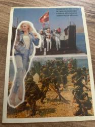 550 günlük asker kartı AND   kartpostalı 18x12 ebatında