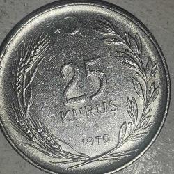 TÜRKİYE  1970  25 KURUŞ