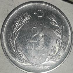 TÜRKİYE  1977    2,5  LİRA