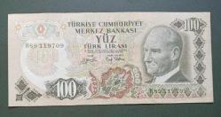 6 Emisyon H 89 Seri 100 Lira Çil altı