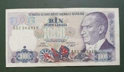 7 Emisyon A 52 Seri 1000 Lira Çil altı