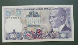 7 Emisyon I 77 772745 Seri 1000 Lira Çil altı