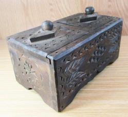 HaRiKa AĞAÇ OYMA KaHVe-ŞeKeR KUTUSU...