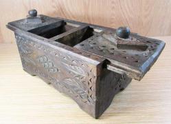 HaRiKa AĞAÇ OYMA KaHVe-ŞeKeR KUTUSU...