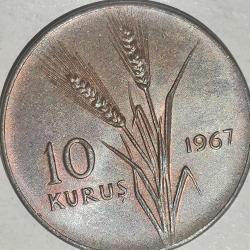 TÜRKİYE 1967  10 KURUŞ