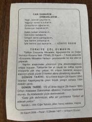 26 KASIM 2006 - TAKVİM YAPRAĞI - DOĞUM GÜNÜ HEDİYESİ - BÜYÜK SAATLİ MAARİF TAKVİMİ - TERRE - KANİYE BASIM - TÜRKİYE ÇÖL OLMASIN - BÜYÜK İSTANBUL KAPALIÇARŞI YANGINI - ORHON KİTABELERİ DANİMARKALI DİLBİLİMCİ THOMSON TARAFINDAN OKUNDU