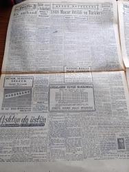Cumhuriyet Gazetesi - 11 Kasım 1956 - Rus Askeri Macar İhtilalcilerine Katılıyor - Milliyetçiler Dün Uranyum Madenlerini Havaya Uçurdular - Büyük Atatürk'ü Dün Saygı İle Andık -  Sevgili Milleti Dün Sabah Büyük Atanın Mezarı Önünden Geçiyor Fotoğraf - Amerika 5 Li Konferansa Yanaşmıyor - Cumhurbaşkanı Celal Bayar Anıtkabir'e Çelenk Koyarken Fotoğraf - Suudi Arabistan Kralının Kardeşi 50 Bin Dolara Kiralanan Uçakla Geldi Fotoğraf - İsrail 50 Milyon Dolarlık Mısır Silahı Ele Geçirdi - başbakan Adnan Menderes Dün Amerikan İngiliz Elçilerine Görüştü - Gaz Benzin Ve Motorin Tevzie Tabi Tutuluyor - Don Camillo'nun Küçük Âlemi Yazan G. Guareschi Yazı Dizisi - Hariçte Sekiz Fabrika Kapatılıyor - Şekerbank İkramiyesini Zeki Müren Kazandı Fotoğraf - Bursa Bir Tiyatro Binasına Kavuşuyor - Haftanın Şakaları Yazan Burhan Felek - Tarihin Tarihi İmparatoriçe Ojeni Yazan Alain Decause