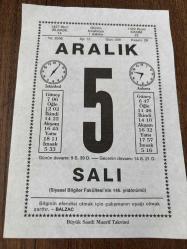 5 ARALIK 2006 - TAKVİM YAPRAĞI - DOĞUM GÜNÜ HEDİYESİ - BÜYÜK SAATLİ MAARİF TAKVİMİ - BALZAC - CAN YÜCEL - TÜRKİYE'DE KADINLARA SEÇME VE SEÇİLME HAKKI VERİLDİ - WALT DİSNEY DOĞDU - FRANSIZ YAZAR ALEXANDRE DUMAS PERE DOĞDU - BESTECİ AMEDEUS MOZART ÖLDÜ - FAZIL SAY