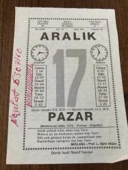 17 ARALIK 2006 - TAKVİM YAPRAĞI - DOĞUM GÜNÜ HEDİYESİ - BÜYÜK SAATLİ MAARİF TAKVİMİ - PROF.L.SAMİ AKALIN - HÜSEYİN RIFAT - PROF. L. SAMİ AKALIN - MEVLANA VEFAT ETTİ - ALMAN BESTECİ LUDWİG VAN BEETHOVEN DOĞDU - OPR.DR. MEHMET ALİ DERMAN