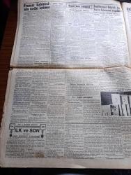 Cumhuriyet Gazetesi - 20 Haziran 1940 - Fransa Kendi Varlığını Kurtaracaktır Yazan Nadir Nadi Başmakale - Fransız Kabinesinin Tarihi İçtimai - Toplantıda Hazır Bulunan İspanya Elçisi Hitler'in Tekliflerini Dün Petain Hükümetine Bildirdi - İngiltere'ye Büyük Bir Hava Hücumu Yapıldı - Üç Fransız Murahhası Alman Murahhası İle Mülaki Olmak Üzere Paris'e Hareket Etti - Fransız Donanması Üslerinden Ayrıldı - Tarihte Türkler Ve İngilizler Yazan Ziya Şakir Yazı Dizisi - İstanbul'un Ekmek İhtiyacı - Türkiye İsviçre Ticaret Anlaşması - Polonyalı Yahudi Mülteciler - Uruguayda Bir Nazi Komplosu Keşfedildi - Aşk Ve Macera Romanı İlk Ve Son Yazan Esad Mahmud Karakurt Yazı Dizisi - Bugünkü Radyo Programı - Sherlock Holmes Filmi Bugünden İtibaren İpek Sinemasında - Brooklyn Kahramanı Lale Sinemasında - Safiye Ayla Her Akşam Tepebaşı Bahçesinde - Çapamarka - Kansızlık İçin Deschiens - Arlon Pırlantalı Ve Elmaslı Saatler - Protejin Frengi Ve Belsoğukluğu İçin - Armutlu Kaplıcaları - Mazon Meyva Tuzu -