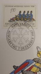 1987 YILI LİECHTENSTEIN  ORJİNAL PULLU ÖZEL İLKGÜN DAMGALI POSTA KARTI KULLANILMAMIŞ