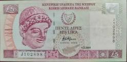 Kıbrıs 5 Lira 2001 ÇÇT+ (8.0) Kondüsyon
