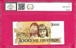 BRAZIL 1990 1000 CRUZEIROS PCE 67 UNC  (TK 17 834) ÇİL