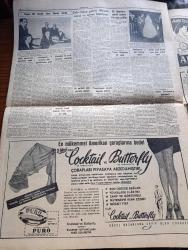 Cumhuriyet Gazetesi - 12 Nisan 1953 - Asıl Ne Bekliyoruz Yazan Nadir Nadi Başmakale - İki Parti Cumhuriyet Halk Partisi İle Demokrat Parti'nin Arası Yeniden Açılıyor - Kore'de Anlaşma Oldu - Suçlu Memurların Muhakeme Usulü - Dumlupınar Denizaltısına Dair Bilirkişi Raporu Dün Adalete Verildi - İstanbula Gelen Alman Alimi Ve Atom Bombası Butenand - İstanbul'un En Nazik Vatandaşı Seçilecek - Dumlupınar'ın Komutanı Yüzbaşı Sabri Çelebioğlu Dün Çanakkaleden Geldi - 3 Kadının Romanı Yazan Peride Celal Yazı Dizisi - Mareşal Rommel'in Hatıraları Yazan Lidell Hart Yazı Dizisi - Beşiktaş Vefa Bugün Karşılaşıyor - Fenerbahçeli Atletler İle Basketbolcular Atina'ya Gidiyorlar - Radife Erten Sabite Gülerman Ve Perihan Sözeri Tepebaşı Bahçesinde - İlk Renkli Türk Filmi Halıcı Kız Reji Muhsin Ertuğrul Atlas Sinemasında - Vivian Leigh Delirdi Mi - Tiyatro Âlemimizde Bir Anket