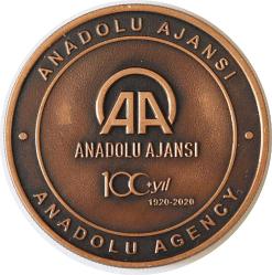2020 Anadolu Ajansı'nın Kuruluşunun 100. Yılı (Bronz) Darphane Hatıra Parası ''SERTİFİKALIDIR'